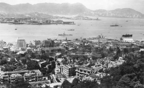 c.1946 View over HK harbour from May Road