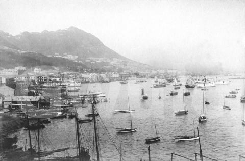 Wanchai's seafront in 1902
