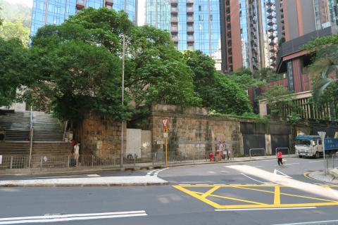 Remains of old building at Junction of Dragon Road with Tin Hau Temple Road