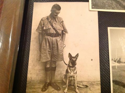 Robert Cunningham with police dog Vicky