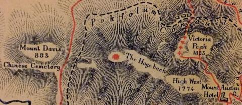 Close-up of Hurley's map