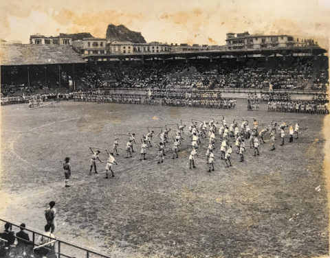 Scout Rally on Hong Kong Football Club Field, Year Unknown, c1950