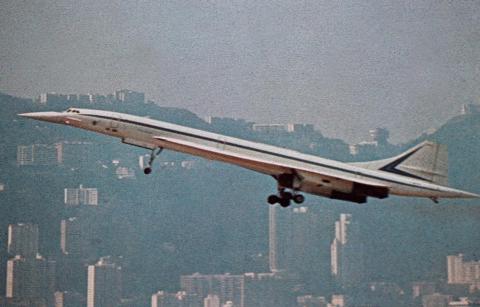 Concorde's first visit to Hong Kong-harbour low level fly-by-1976