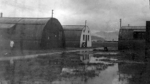 Kai Tak Nissens in the wet.