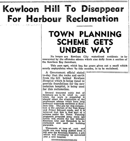 Kowloon Hill disappears - HK Telegraph-21-09-1938