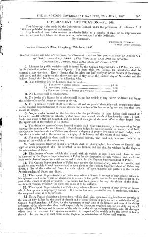 The Vehicles and Public Traffic Ordinance 1883, Revision 1887 page 1