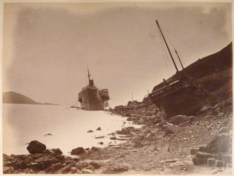 SS Alaska washed ashore by typhoon