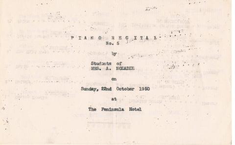 Piano Recital Students of Mrs A Nozadze Peninsula Hotel  22 Oct 1950.jpg