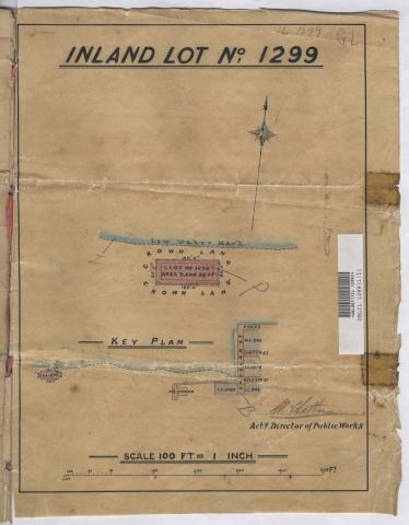 Plan of Inland Lot No. 1299, Hong Kong