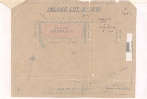 Plan of Inland Lot No. 1891, Hong Kong