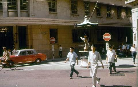 policeman on traffic duty Ice House Street.