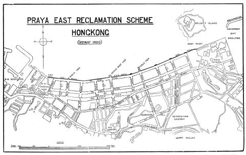 Praya East Reclamation Plan as in May 1920