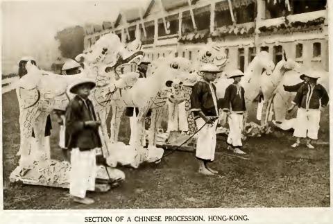 Section of a Chinese procession, Hong Kong