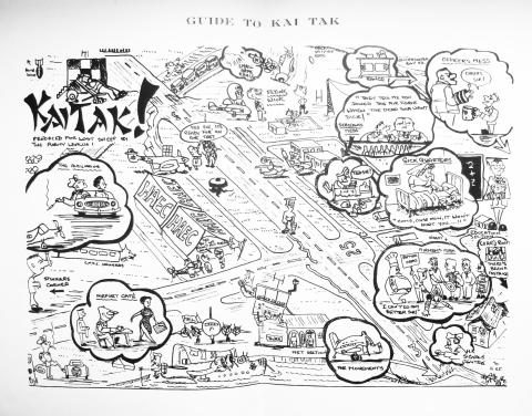 RAF KAI TAK guide cartoon