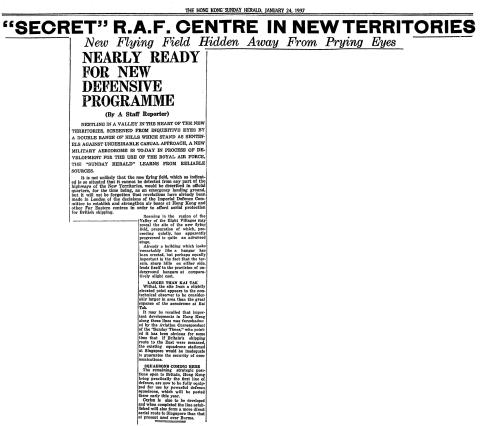 RAF's secret centre in the New Terrirories
