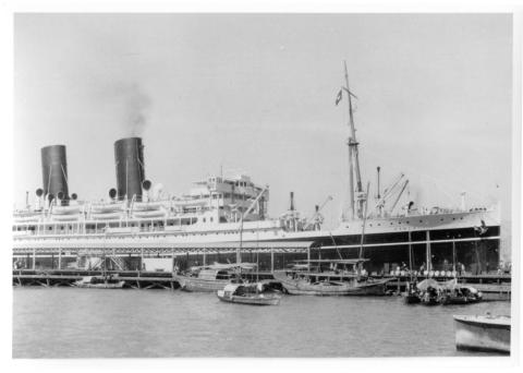 RANCHI-P&O liner-Kowloon wharf-1935
