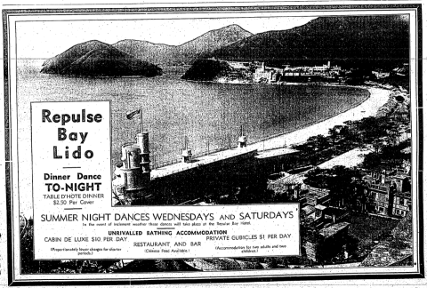 Repulse Bay Lido, Hong Kong Telegraph, page 3 Weekend Section, 18th July 1936.png