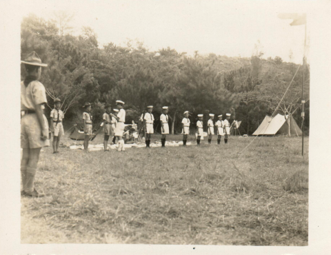 15HKG Scouts camping, c1950, 2