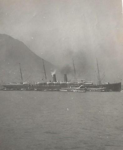 SS "China" in Hong Kong harbour