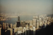 View of Hong Kong Harbour from Victoria Peak in 1995 