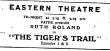 Eastern Theatre advert from 4 September 1920