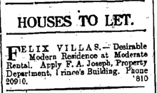 felix villas to let hong kong daily press page 4 10th september 1934
