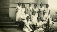1932 33 BCMS missionaries with Bishop Ronald Hall