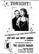 The Golden Phoenix Pat Kay and Betty Ankers in Cabaret China Mail page 3 7th June 1958