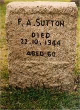 1944- Grave marker for Major General Francis Arthur "One Arm" Sutton M.C.