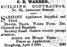 1901 Advertisement - C. E. Warren, Building Contractor