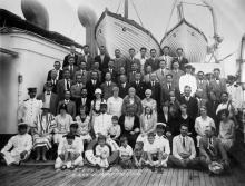 Group photo aboard s.s. Siberia Maru, 1928