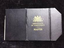 Certificate of Competency as Master of a Foreign-going Steamship to William Thompson Rochester (Cover)