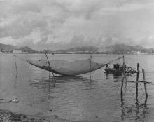 large static fishing net 1954