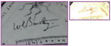 1940s Olga Franklin's embroidery - signature