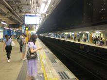 The platform of Tai Wai MTR Station