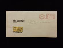 A letter cover sent to Mr. Yu Lok Yau from the Excelsior on 8 August 1975