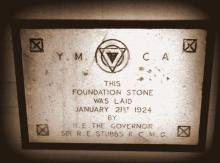 Foundation Stone, YMCA Building, Salisbury Road, Hong Kong 1924.