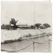 'Bungalows at Suez end of Canal'
