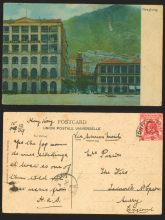 A postcard of the Hong Kong Hotel sent to England on 16 October 1909