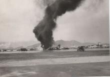 plane on fire kai tak 2 1954