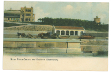 A postcard of Water Police-Station and Kowloon Observatory