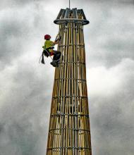 Cheung Chau Bun Festival bamboo tower construction