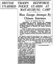 Chinese soldiers attempt escape HK Daily Press 23-06-1939