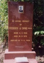 Freddie Ewins grave in Happy Valley Cemetry