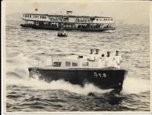 A naval patrol vessel in Victoria Harbour