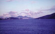 view of hong kong island between ma wan and lantau