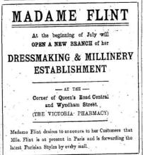 Madame Flint advert 1919