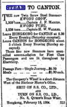 Steam to Canton advert 1904