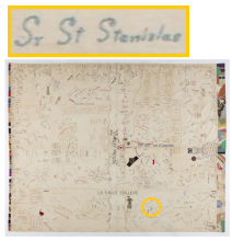 Sister St. Stanislas's signature on the Day Joyce Sheet