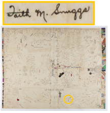 Faith M. Snuggs' signature on the Day Joyce Sheet